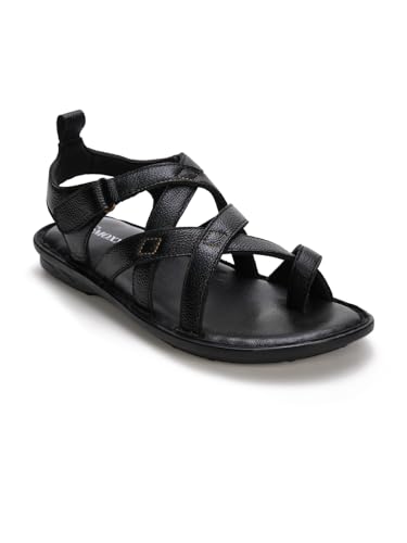 Image of Genuine Leather Slippers | Back Strap Sandals for Men | Lightweight | Comfortable | Cushioned Insole | Formal & Casual Wear