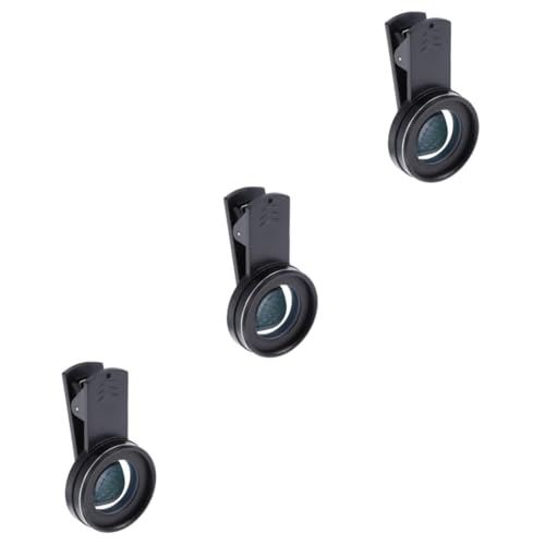 OSALADI 3pcs Telephone Camera Lens Smart Phones Fish Eye Lens Smartphone Camera Lens Wide Angle Lens Cellphone Cell Phone Video Lens 15x Macro Lens Clip-on Cell Phone Lens SLR 4k