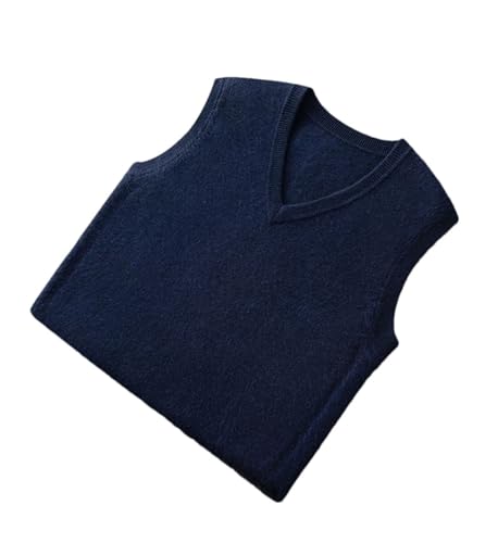 Warm Knit Vest 100% Cashmere Vest Men's V-Neck Sleeveless Sweater solid Color Waistcoat
