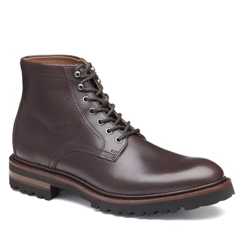 Johnston & Murphy Dudley Lug Plain Toe Lace-Up Dress Boot