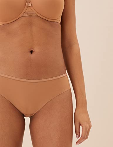 Image of Marks & Spencer Body Flexifit Womens Polyamide Blend Solid Low Rise Brazilian Knicker (Pack of 3)