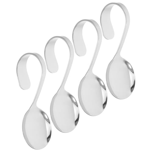 DECOMELODY 4 piezas Cucharas para Servir Ensalada de Acero Inoxidable con Mango para Postres y Aperitivos Hogar Restaurante y Fiestas