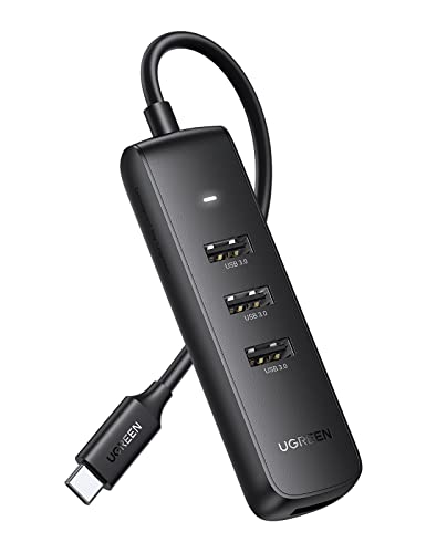 UGREEN USB C Hub mit 4 Port USB 3.0 USB C Datenhub Adapter für PC, Laptop, Tablet kompatibel mit iPhone 15/15 Pro, MacBook Pro/Air, iPad Pro/Air, Surface Pro, Galaxy Tab und mehr Typ C Geräten