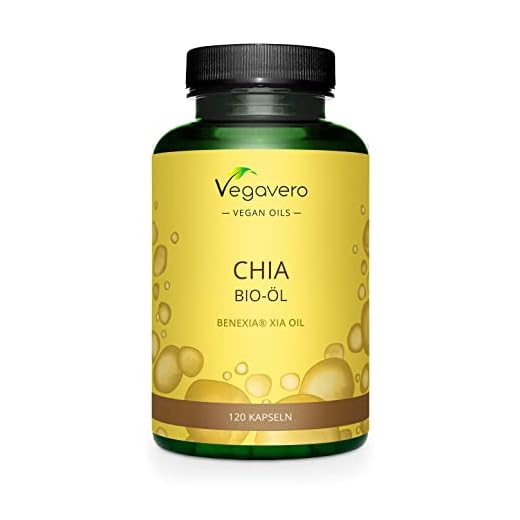 Omega 3 6 9 Organico | El Unico Vegano | De Aceite de Chia 1400 mg (Benexia®) | Acidos Grasos Para el Colesterol | Originario de Bolivia y Argentina | Vegavero®