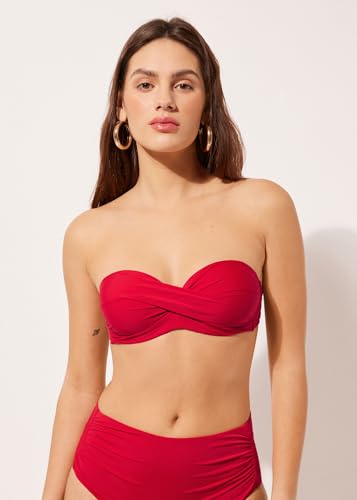 Woman's Lightly Padded Bandeau Swimsuit Top Indonesia2