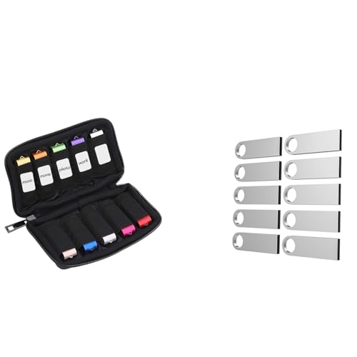 ABLAZE 10 Pack 1GB USB 2.0 Flash Drive + USB Storage Case