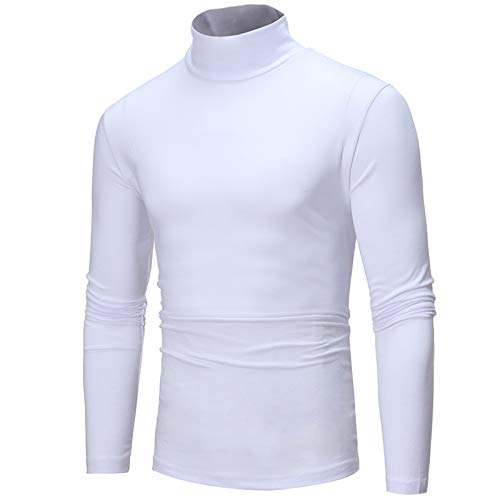 Men's Turtneck Pullover Sweaters Casual Long Sleeve Solid Color Slim Fit Basic Tops Knitted Sweater Thermal Sweater3