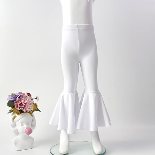 Girls Stretch Bell Bottoms Flare Pants Little B𝐢g Kid Ruffle Bo𝗼tcut Leggings Spring High Waist Yoga Pants2