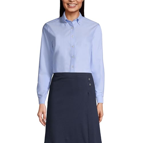 Image of Lands' End School Uniform Women's Long Sleeve Oxford Dress Shirt