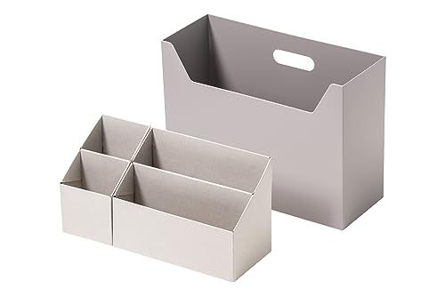 ライクイット (like-it) 収納ボックス インナーSサイズ×1・Lサイズ×1 セット MB-02 グレー ファイルボックス グルーピング収納 定位置管理 持ち運びに便利 シリーズ累計販売数1,000万個突破 おしゃれ