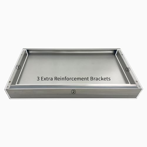 Image of 2 Pack Stainless Steel Shelf 14 inchx24 inch 300LB, Commercial Stainless Steel Shelves Wall Mounted, Heavy Duty Metal Floating Shelving for Home Kitchen, Restaurant, Garage