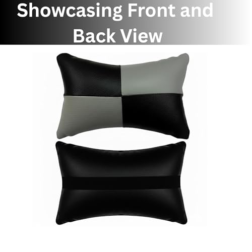 Image of Adroitz Car Neck Rest Pillow Set of 2 - Ergonomic Breathable Seat Headrest Cushion for Driving - Universal Fit Interior Accessory for Neck Support & Head Rest - Premium Car Pillow for Seat Comfort