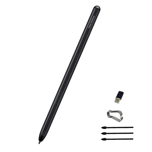 Galaxy Z Fold 4/3/5 S Pen Fold Edition for Samsung Galaxy Z Fold 3/4/5 Stylus Pen EJ-PF946BBEGUS with Replacement Tips/Nibs(Black)