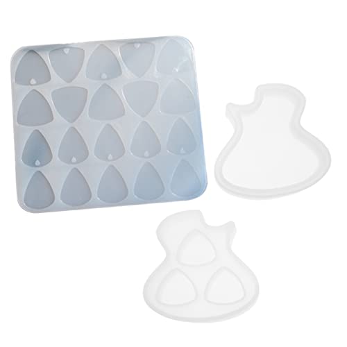 Yardwe 1 Set DIY Guitar Picks Mold Silicone Guitar Pick Making Molds with Organizer Box for Easy Crafting and Storage Durable Non Stick Reusable for Guitarists