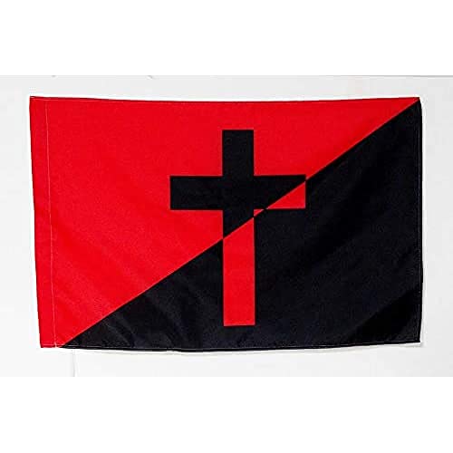AZ FLAG, Christian anarchism Flag, 3x5 Ft, anarchist Banner with Sleeve, 100% Polyester, Fade Resistant, Vivid Colors