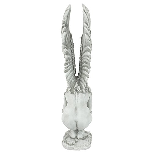 Design Toscano Remembrance and Redemption Angel Religious Garden Statue, Medium 38 cm, Polyresin, Antique Stone