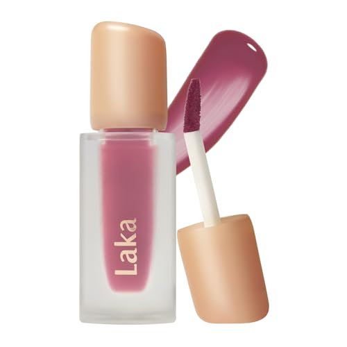 Laka Fruity Glam Tint | Glowing Korean Lip Tint with Hydrating Lightweight Texture | Buildable Color, Non-Sticky High Shine Gloss | K-Beauty Korean Makeup | #149 Beans, 0.15oz