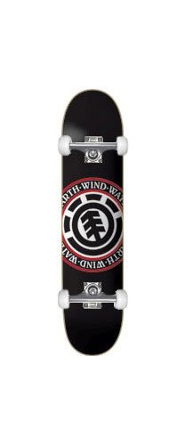Element Skateboard Seal Black 7.75" Assembled Complete with Silver Trucks