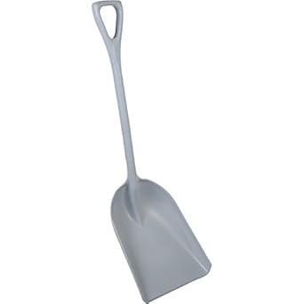 Remco 6982MD5 White/Grey Polypropylene Metal Detectable Hygienic Shovel, Non-Sparking, 27