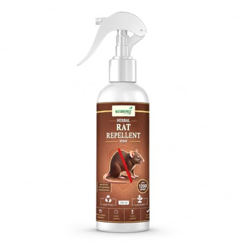 Image of Rat Repellent Spray for Home, Kitchen, Storage & Wardrobe | Natural Rodent Deterrent for Cabinet, Garage, Car, Store Room & Outdoor Areas | Plant Based 200ml