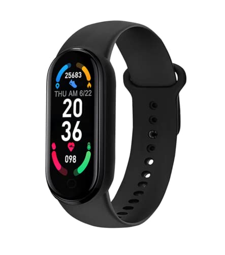 M6 Fitness Smart Watch Fitness Tracker With Step Counter/Calories/Stopwatch, Heart Rate Monitor, Sleep Tracker, Smartwatch, Pedometer For Women Men Kids (Black) #TOP29