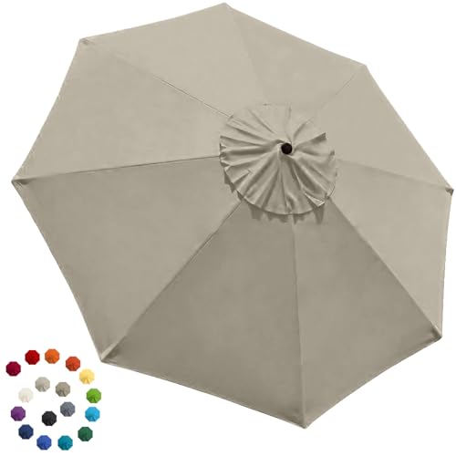 EliteShade USA 9ft Patio Umbrella Canopy Cover Beige