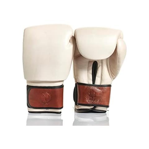 Modest Vintage Player PRO Cream/Brown Leather Boxing Gloves (Strap-Up) Cover