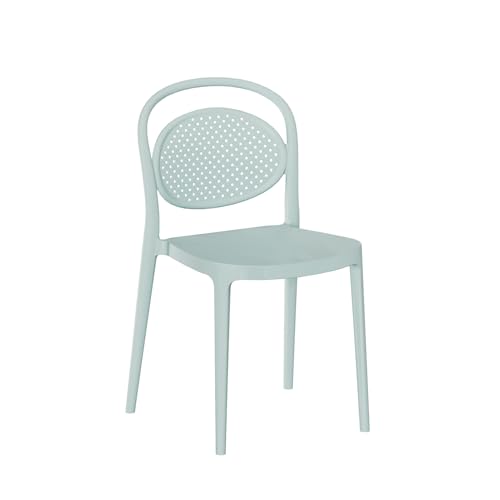KLAST Silla Kira Apilable de Polipropileno Menta para Comedor, Cocina o Terraza, Dimensiones 43 cm x 80 cm, Diseño Vintage, Versátil y Práctico