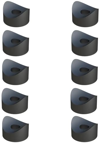cyclingcolors 10 x Abstandshalter aus Kunststoff, konkav, einfach, Keil, Rohr, Achse, Unterlegscheibe, Stützscheibe, D = 13 d = 5,5 l = 14