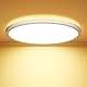 Swoieltr Deckenlampe LED Deckenleuchte Flach Rund, Ø22.3CM Deckenlampe LED 18W 1600LM 3000K Warmweiß IP44 Wasserdicht Badezimmer Lampe, Badlampe Decke für Bad Küche Flur Schlafzimmer Keller