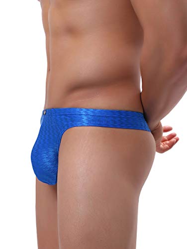 iKingsky Men's Shining Thong Underwear Soft Stretch T-back Mens Underwear Sexy Low Rise Under Panties4