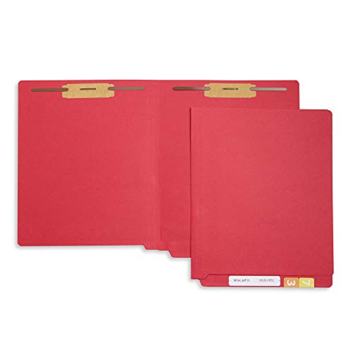 Blue Summit Supplies BSS-92588-344 50 Red End Tab Fastener File Folders thumb #2