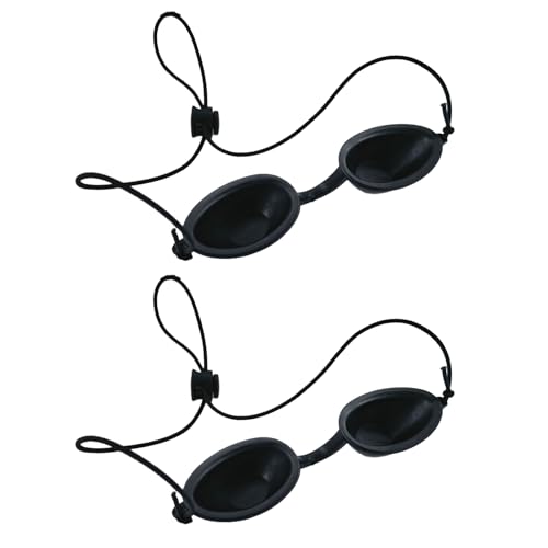 2PCS Gafas de Bronceado de Seguridad, Fototerapia Gafa de Sol de Belleza Anteojos Rayos UVA para Tomar El Sol Protector Ocular UV Light Protectores Bande Élastique Réglable Diseño Ergonómico