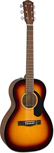Fender Cp-60S Solid Top Parlor Acoustic Guitar - Sunburst Bundle With Gig Bag, Tuner, Strap, Strings, Picks, Fender Play Online Lessons, And Austin Bazaar Instructional Dvd #TOP2