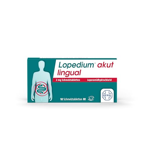 Lopedium akut lingual | 10 Stk | Deine Notbremse bei Durchfall | Als praktische Schmelztablette | Reiseapotheke