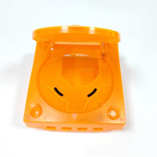 Image of Hzxkqmil Replacement Shell for SEGA Dreamcast DC Retro Video Game Console, Translucent Plastic Housing Case Accessories for Dreamcast DC, Transparent Orange