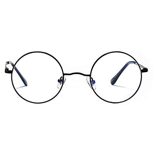 Image of Pro Acme Blue Light Blocking Glasses Retro Round Metal Frame Men Women Computer Screen Glasses
