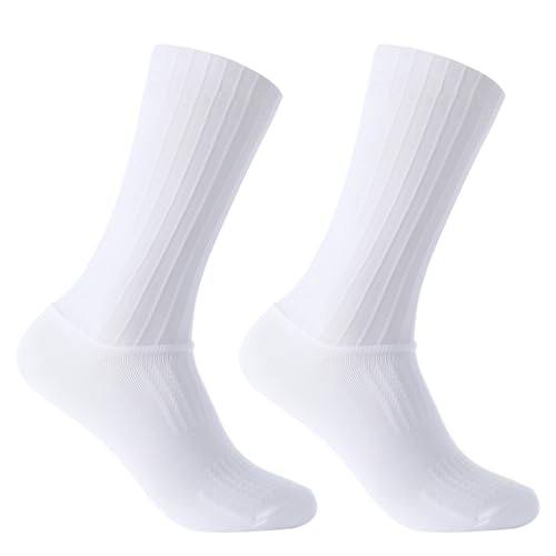 Mens &Womens Aero Cycling Compression Socks With Anti slip Silicone Breathable Mesh Socks One Sizes (Three-dimensional, polyester 1)