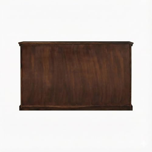 Image of SONA ART & CRAFTS Niwar Solid Sheesham Wood Sideboard Cabinet Storage Organizer with 3 Drawer & 3 Door Cabinet for Home Kitchen Living Room & Bedroom Multi Shelves Cabinets Hallway (Walnut Finish)
