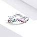 Colorful CZ Wave Ear Cuffs Cartilage Earrings S925 Sterling Silver Rainbow Crystal Rhinestone Non Piercing Clip On Wrap Earring Jewelry for Women
