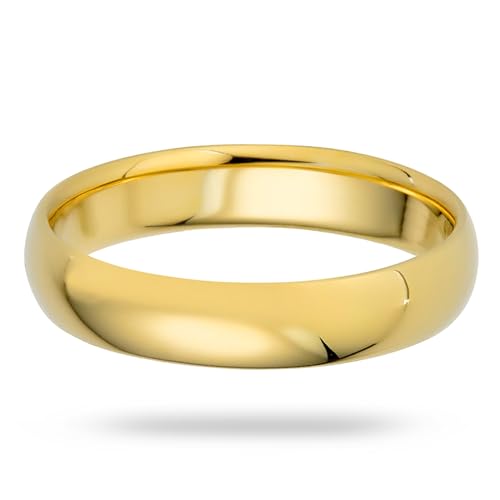 4mm Solid Gold Wedding Bands for Women or Men, 10k or 14k Gold Rings, Comfort Fit Womens and Mens Wedding Ring - Premium Collection from EWB2