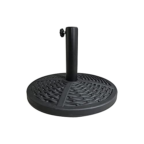 Ram - Base per ombrellone resistente effetto rattan 10 kg 42 cm