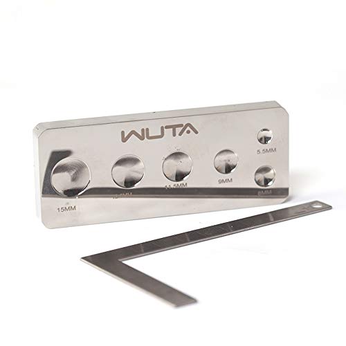 Wuta Leather Craft Mushroom Nail Setter Tool Kit & Steel Handmade Diy Leather Installation,(4+5+6+7+8+10) Mm And Rectangle Base 7 Packs #TOP2