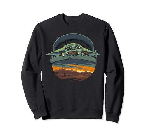 Sweat Star Wars The Mandalorian pull noir enfant Grogu Sunset