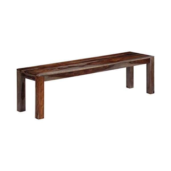 Bench 160 cm Grey Solid Sheesham Wood - Image 9