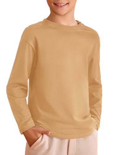 Image of Haloumoning Kids Boys Long Sleeve Crewneck T-Shirts Tee Tops 5-14 Years