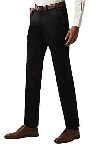 Image of Peter England Men's Formal Trousers (8907495253534 PTF1041601269 36W x 36L DarkGreenWithGreen)