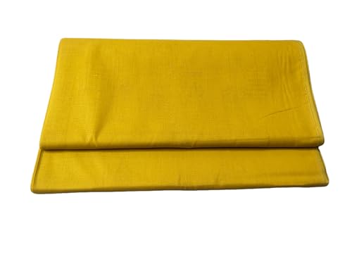 Image of Unstitched Cotton Astar /Lining /Cloth /Kapda Running into Meters for Suit,Sherwani,Kurti,Blouse /Choli,lehanga & Dress Materials(Available in 2,4,6 Meters Variation) (Yellow-2, 2 Meter)