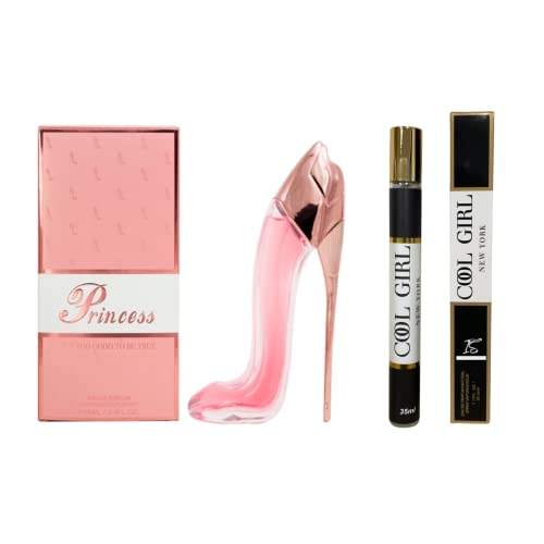 Inspire Scents Princess High Heel Shoes Pink And Cool Girl Travel Spray (35Ml) Eau De Parfum For Woman, 2.9 Fl Oz (Pack Of 2) #TOP1