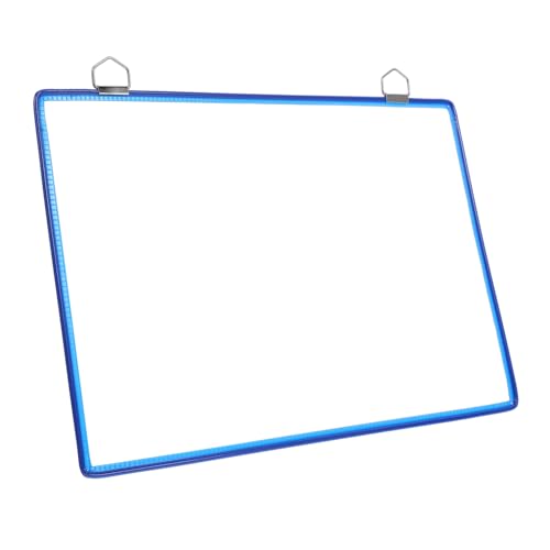 HOODANCOS Hanging File Display Bag Transparent Document Pouch with Dual Hooks for Wall Mount Efficient Space Utilization for Office Organization and Easy Access to Files